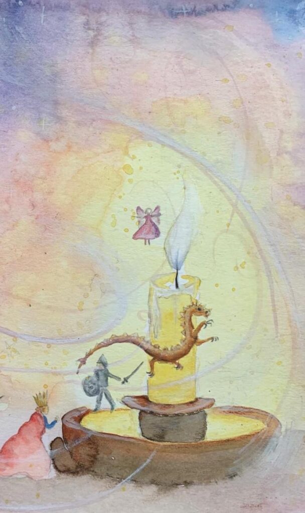 drawing of a candle