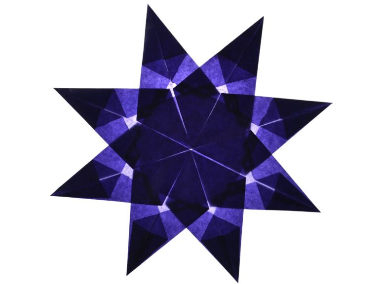 A purple 8 point window star