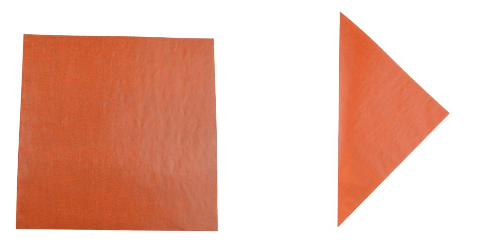 a square of kite paper and a folded square