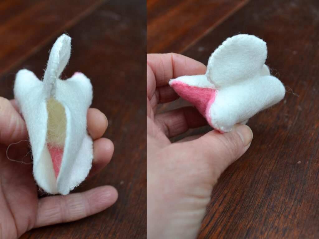 making a felt bunny
