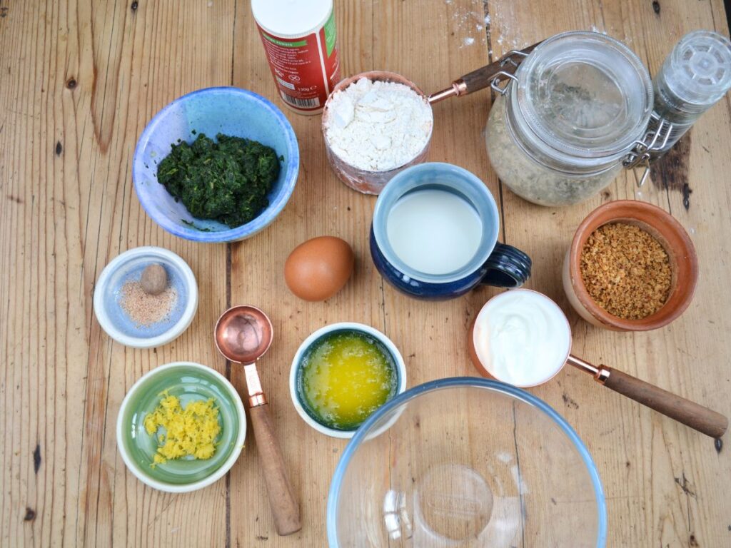 ingredients for Nettle Pancakes
