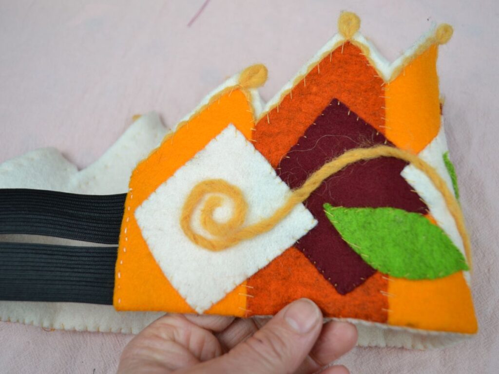 Side of a felt crown.