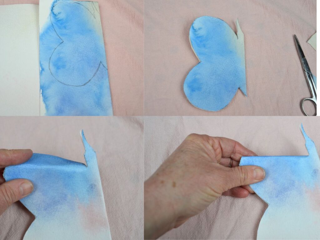 A paper butterfly, and bend the sides to make the wing design.