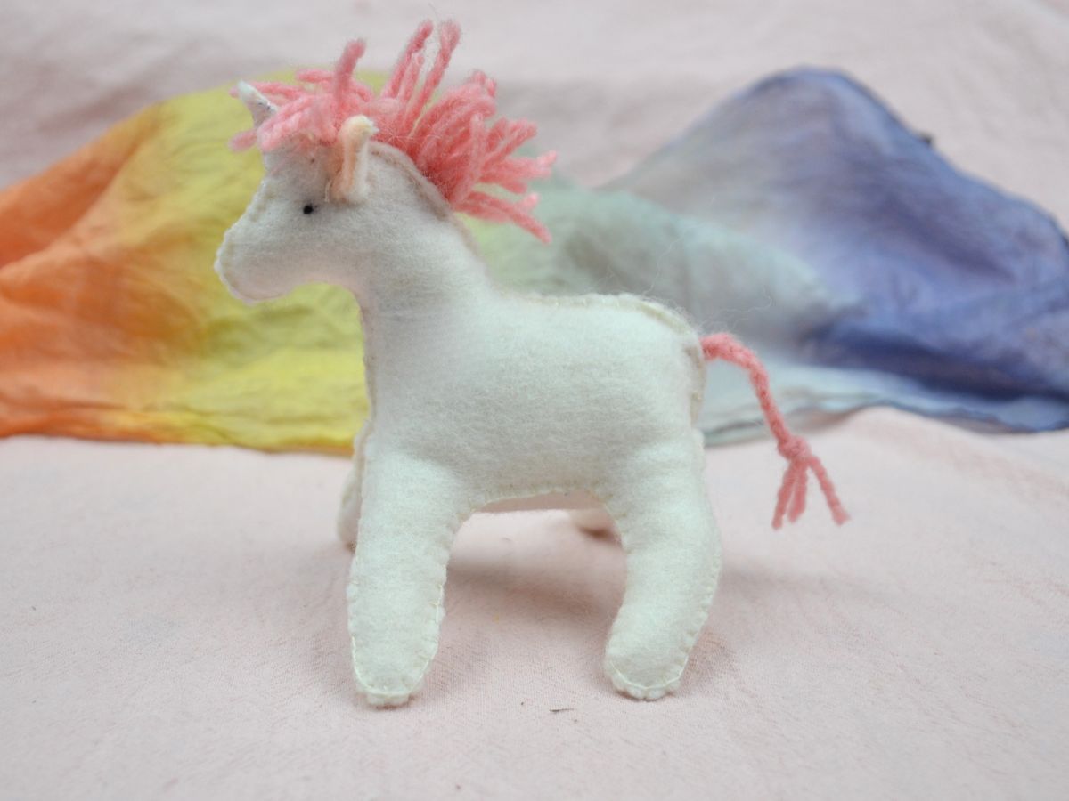 A Handmade Felt Unicorn
