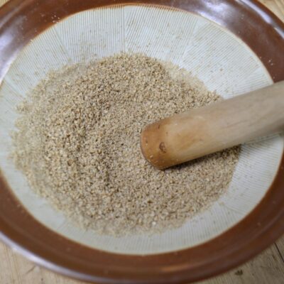 Gomashio in a suribachi.