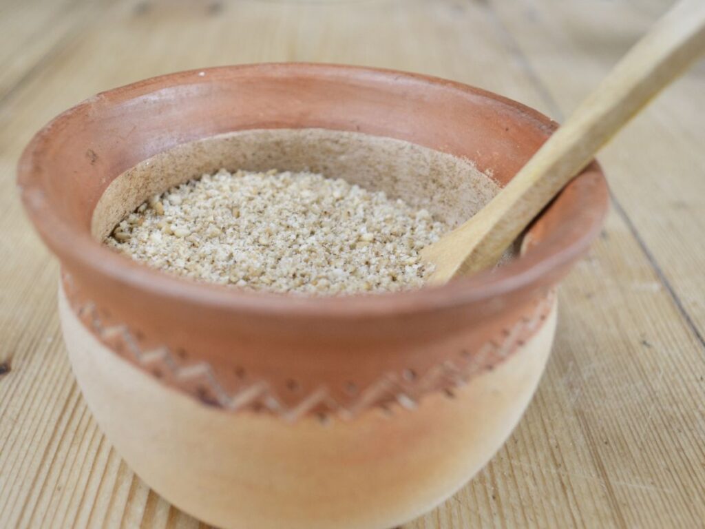 Goamashio in a clay pot.