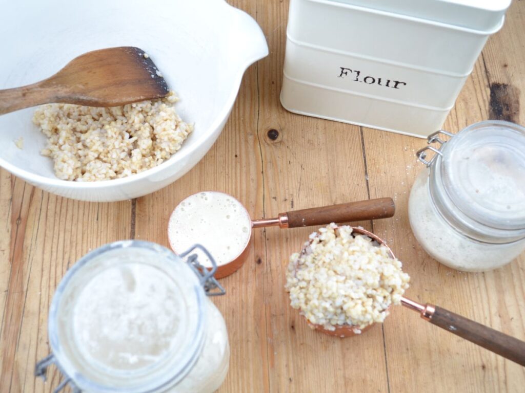 Rice Bread ingredients.
