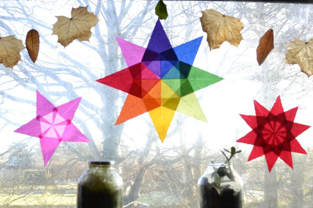 Window Stars on a window.