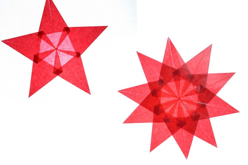 A 5-pointed Window Star and a 10-pointed Window Star.